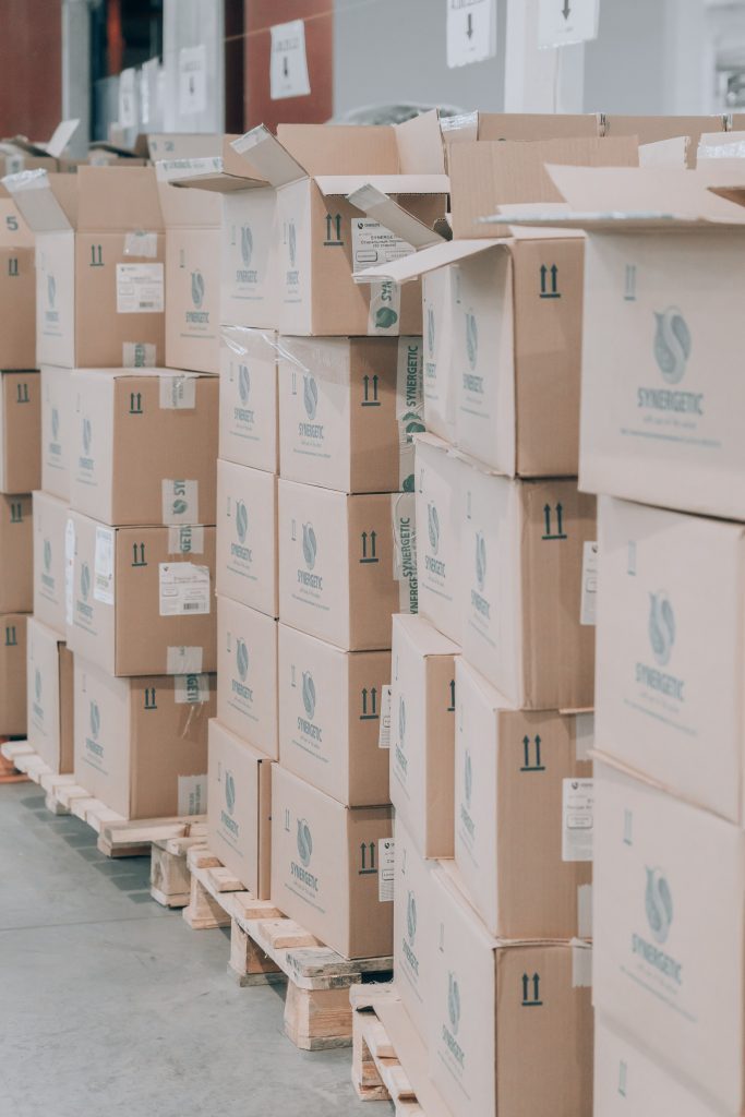 boxes on pallets for safe sotrage